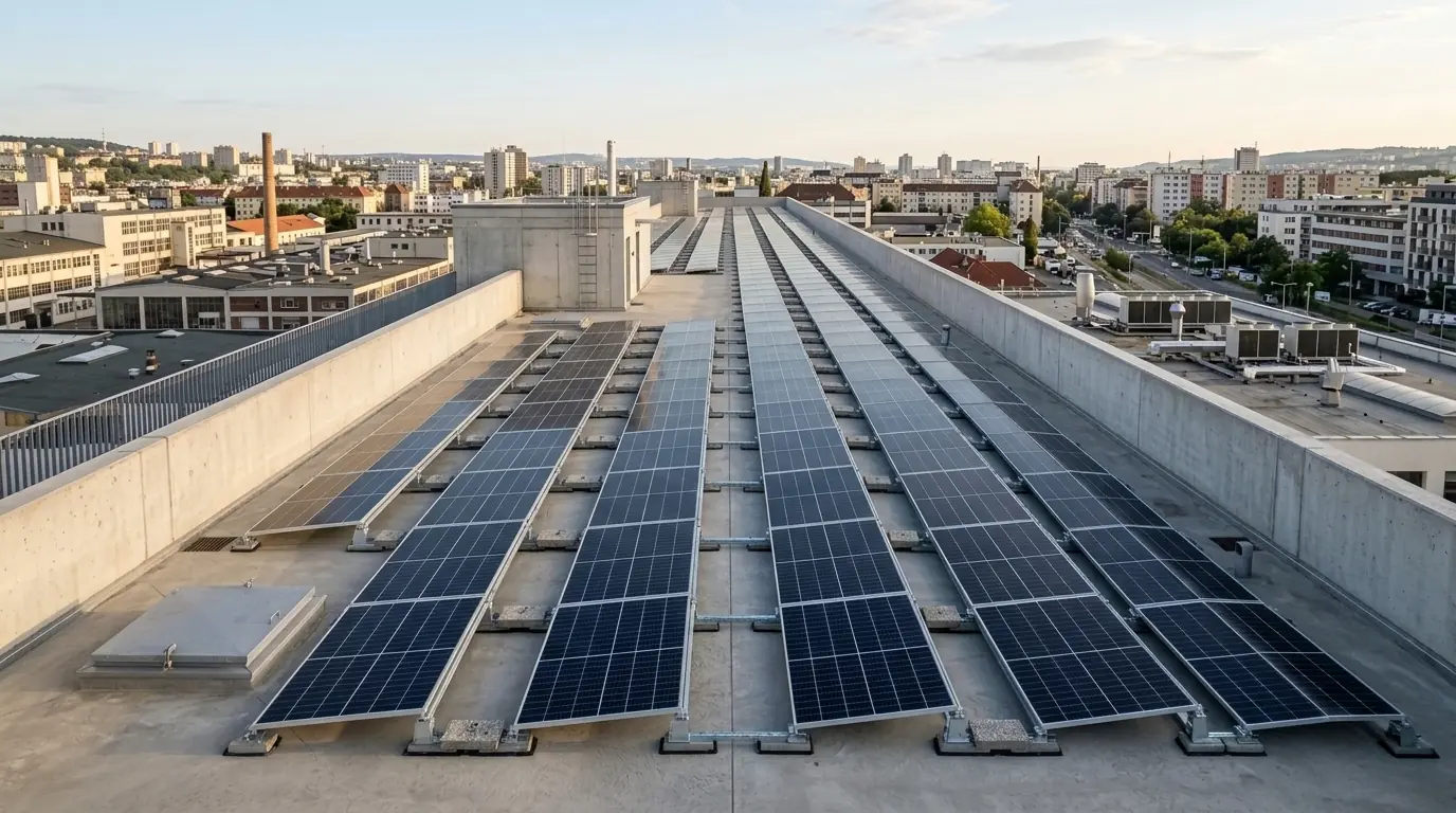 Completed Tier-1 Monocrystalline Solar Installation on the exact same rooftop
